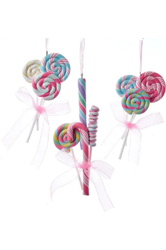 Christmas North Pole 5.4" Lollipop & Candy Cane Ornaments