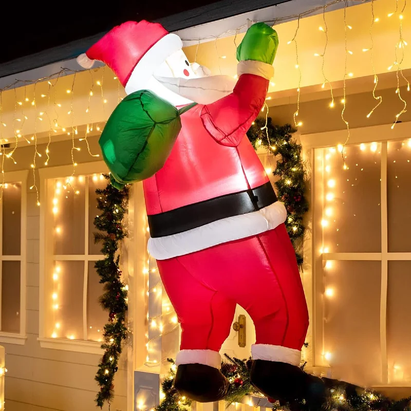 Christmas Magical Scenery 5.5ft Tall Hanging Santa Christmas Inflatable