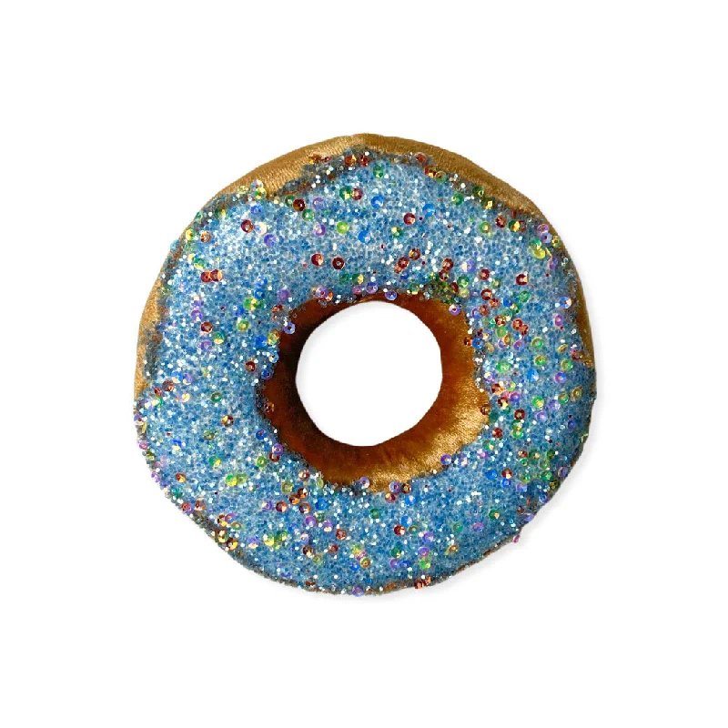 Christmas Chilly Snowfall 5" Blue Donut With Sprinkles Ornament Set Of 6