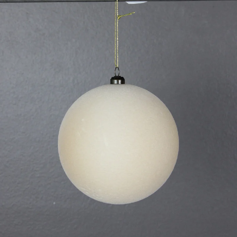 Christmas Cozy Weather 5 in Ball Ornament - Taupe