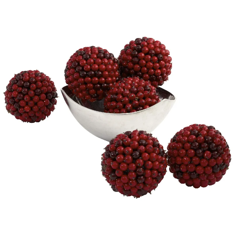 5” Red Berry Ball (Set Of 6) Christmas Decor