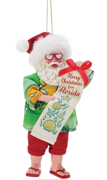 Christmas Holiday Decor Possible Dreams 6" Merry Christmas Florida Ornament