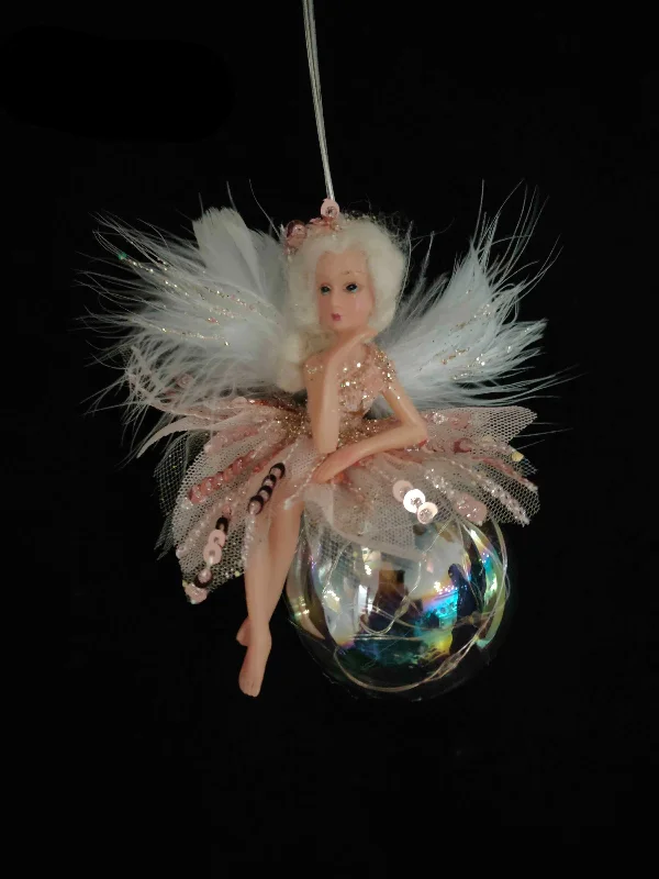 Christmas Holiday Countdown 6"  Fairy Ball Lighted Ornament