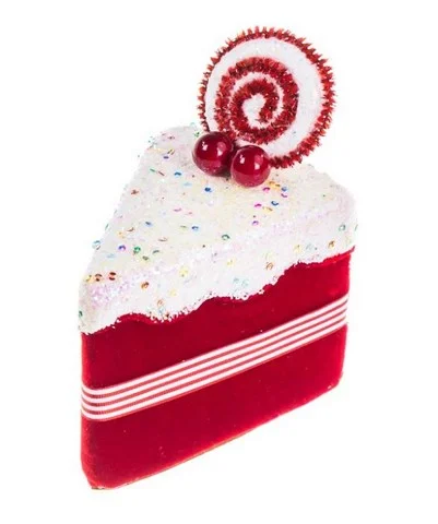 Christmas Baking Fun 6" Red Cake With Sprinkles Set Of 6