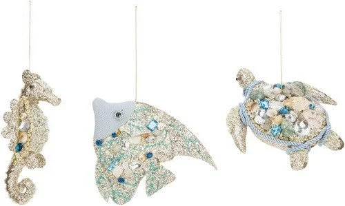 Christmas Family Fun Night 7" Mark Roberts Jewels Of The Sea  Assorted Set Of 3
