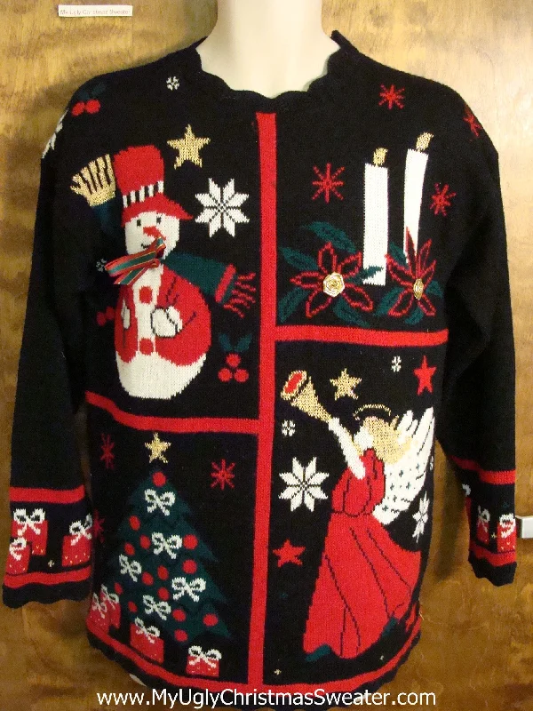 Christmas Baking Fun 80s Acrylic Mess Ugly Christmas Sweater
