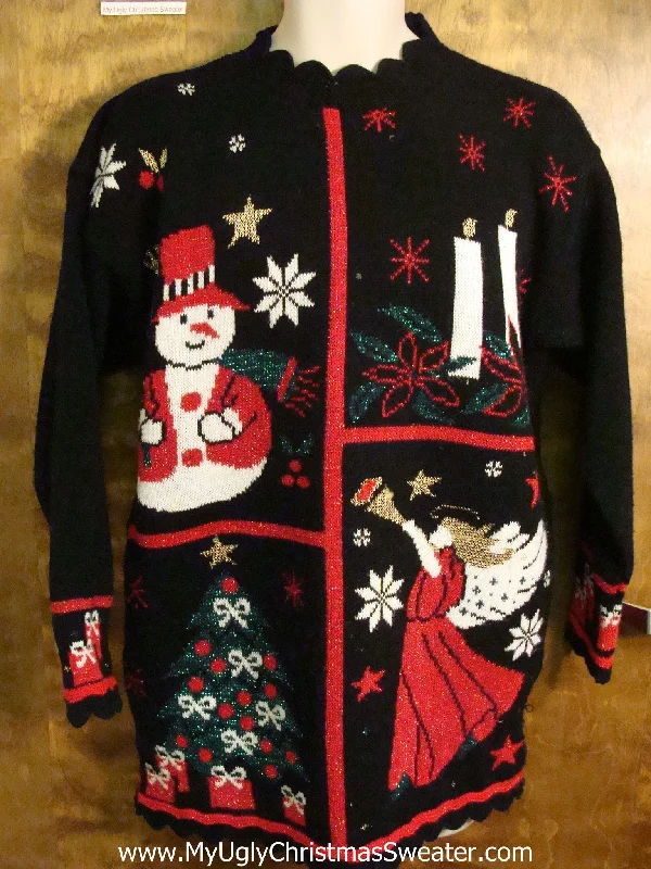 Christmas Joyful Laughter 80s Acrylic Ugly Christmas Sweater