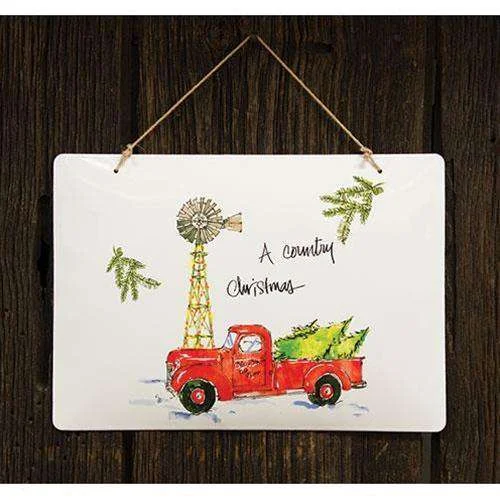 Christmas Homemade Cookies A Country Christmas Enamel Sign