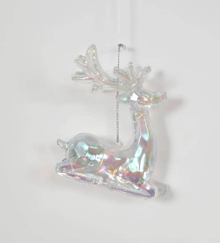 Christmas Classic Festivities Acrylic Iridescent Sitting Deer