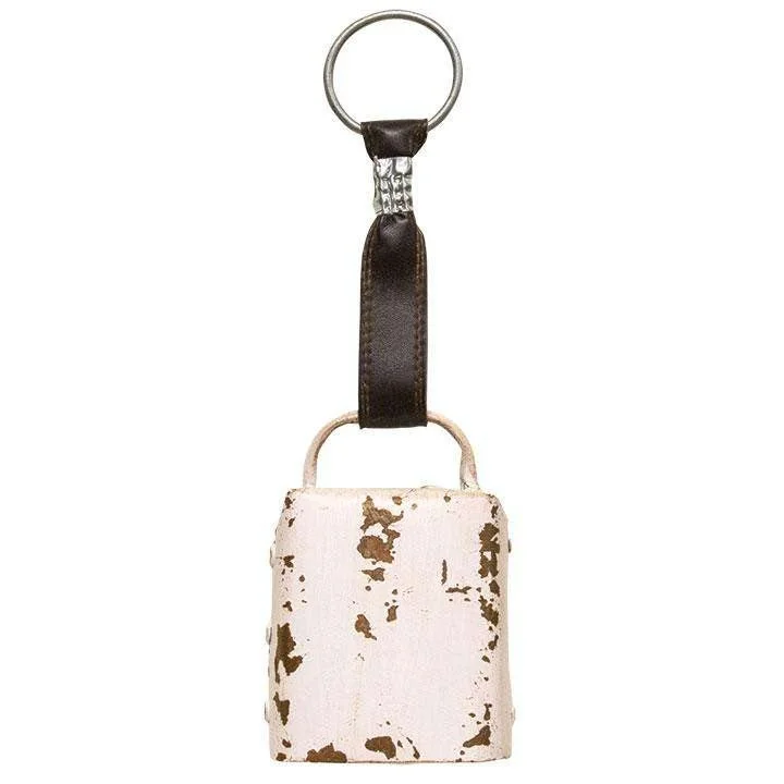 Aged White Rustic Cowbell