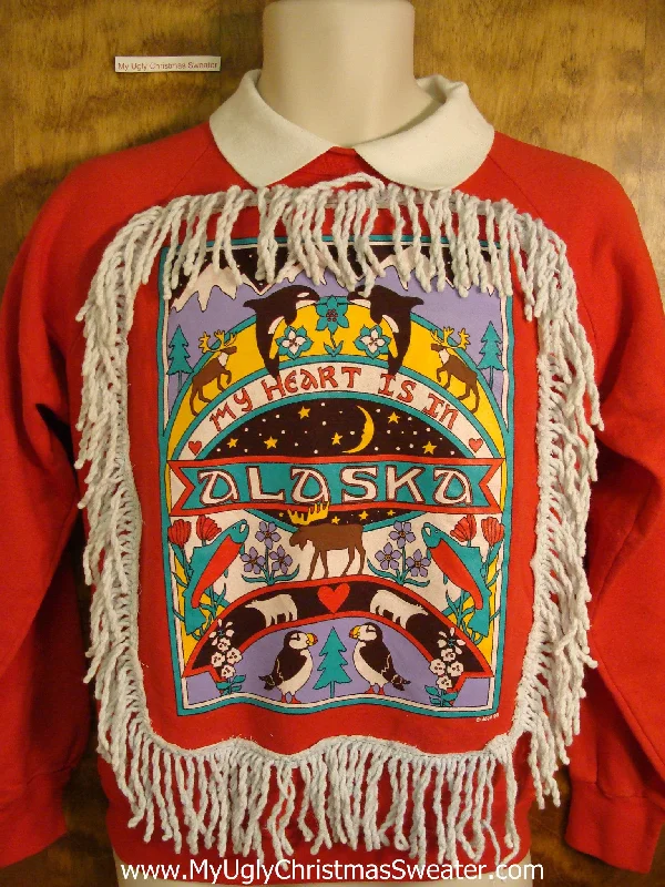 Christmas Winter Decor ALASKA Themed Animals Funny Christmas Sweatshirt