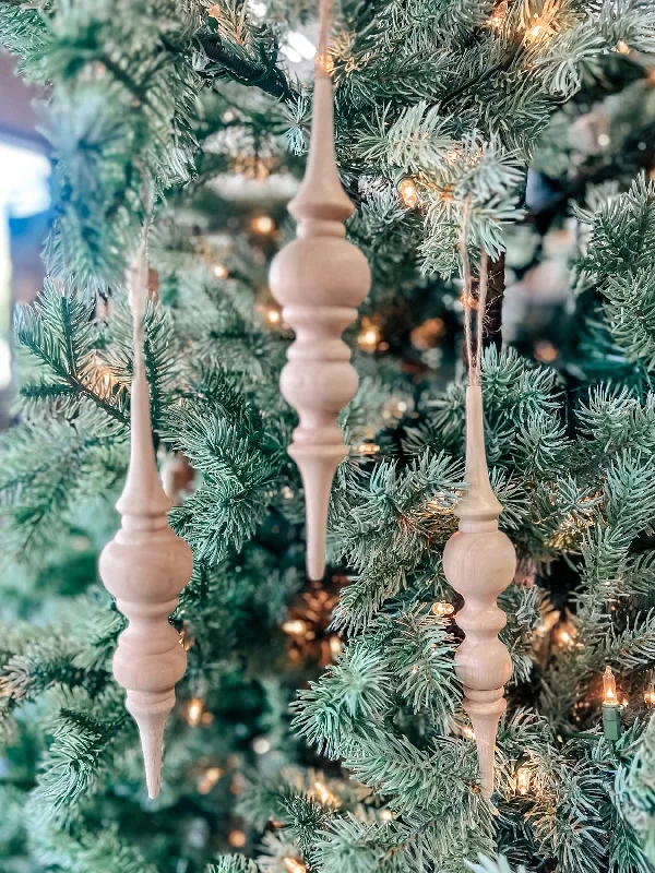 Christmas Chilly Snowfall ALL IS CALM WOODEN ORNAMENTS