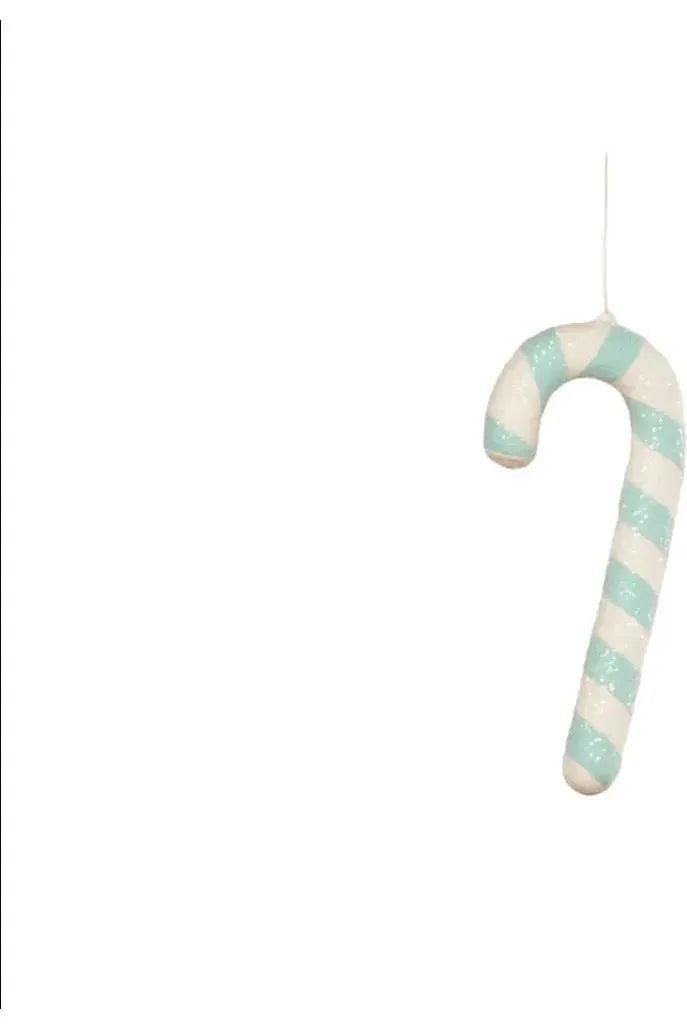 Christmas Wrapped Surprises Aqua Candy Cane Ornament