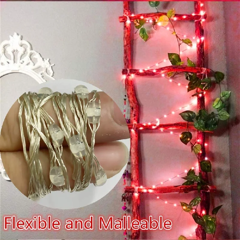 Christmas Snowman Building USB Fairy String Lights - 33ft 100 LED Waterproof - 16 Colors Changing Sliver Wire Lights - 4 Lighting Modes - Remote Control