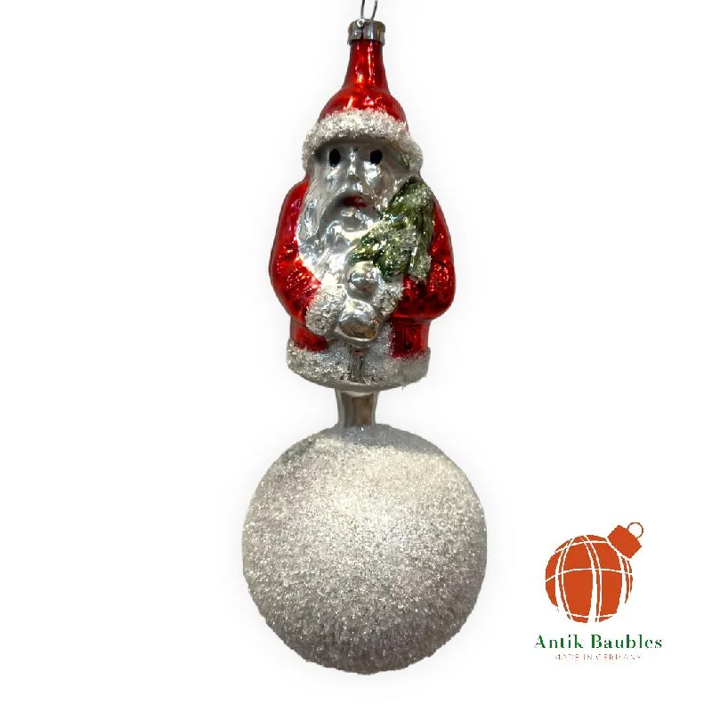 Christmas North Pole Kugel Claus 4.5 in - Antik Baubles Christmas Ornament