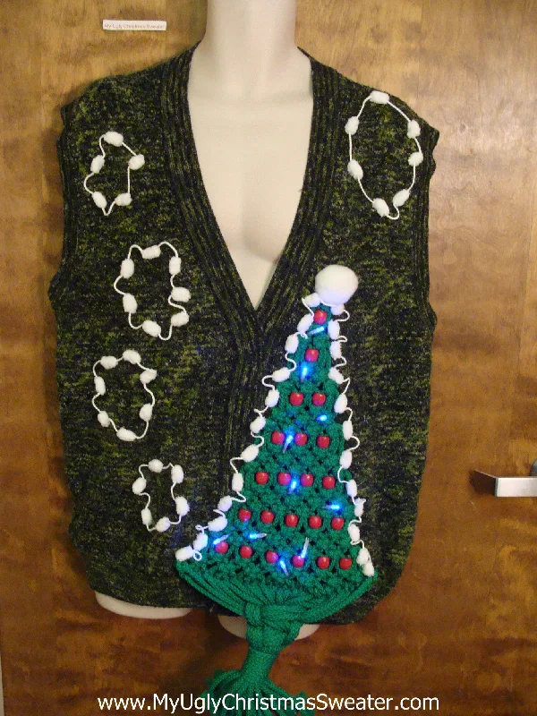 Best Funny Light Up Macrame Tree Ugly Christmas Sweater