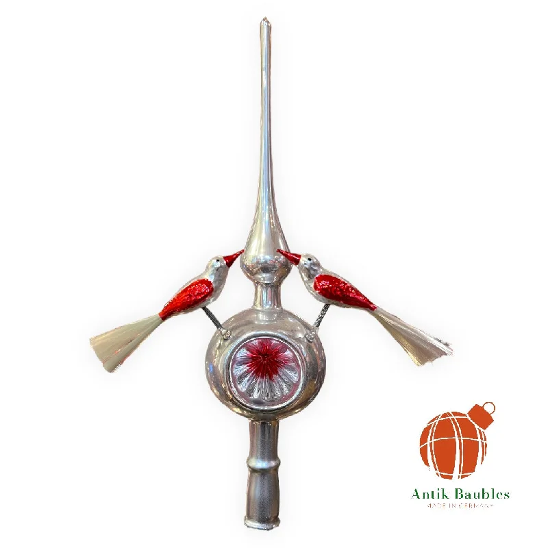 Christmas Village Scene Birds Reflector Topper-Finial - Antik Baubles Christmas Ornament