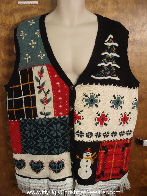 Christmas Star Gazing Block Design Ugly Christmas Jumper Vest