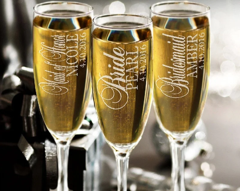 Christmas Gift Boxes Bridesmaid Gift Custom Champagne Glasses Wedding Party Favors Bridal Shower Gifts Bride to Be Bridesmaids Parents of Bride Wedding Couples