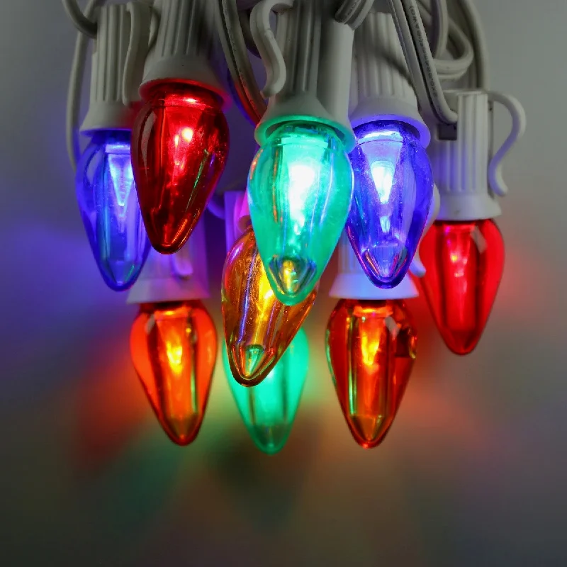 Christmas Tree Farm C7 Multicolor Smooth LED Bulbs E12 Bases (SMD) (25 Pack)