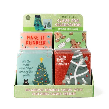 Christmas Classic Festivities Card And Sock Set Christmas Two Left Feet Xltswt