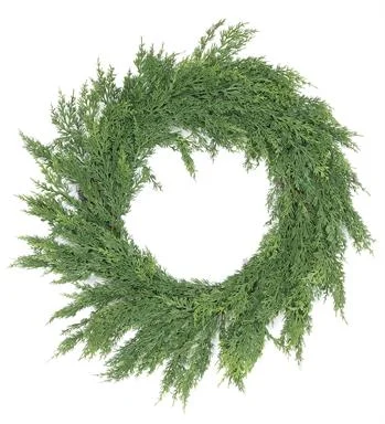 CEDAR WREATH, 26", GREEN