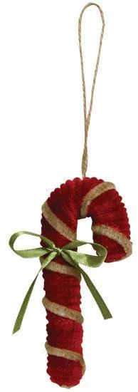 Chenille Candy Cane Ornament