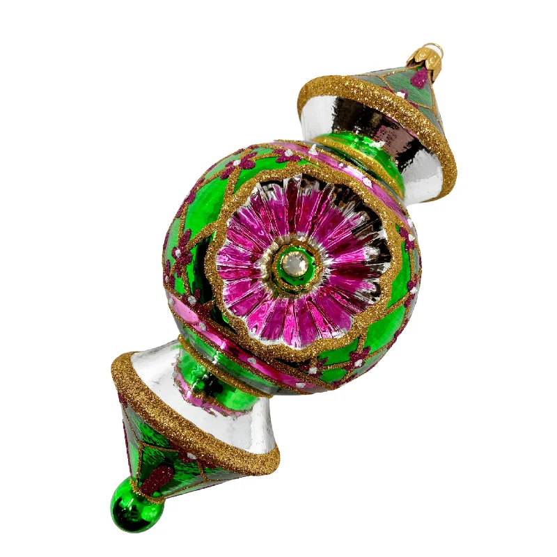 Christmas Holiday Decor Chicago Triple Barrel Reflector Blown Glass Christmas Ornament Christmas Holiday Decor Chicago Triple Barrel Reflector Blown Glass Christmas Ornament