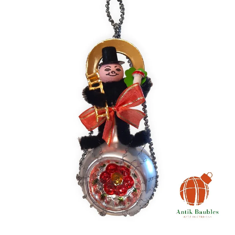 Christmas Snow Covered Trees Chimney Sweeps Holiday 7 in - Antik Baubles Christmas Ornament Christmas Snow Covered Trees Chimney Sweeps Holiday 7 in - Antik Baubles Christmas Ornament