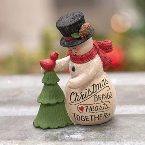Christmas Santa Workshop Christmas Brings Hearts Together Resin Snowman