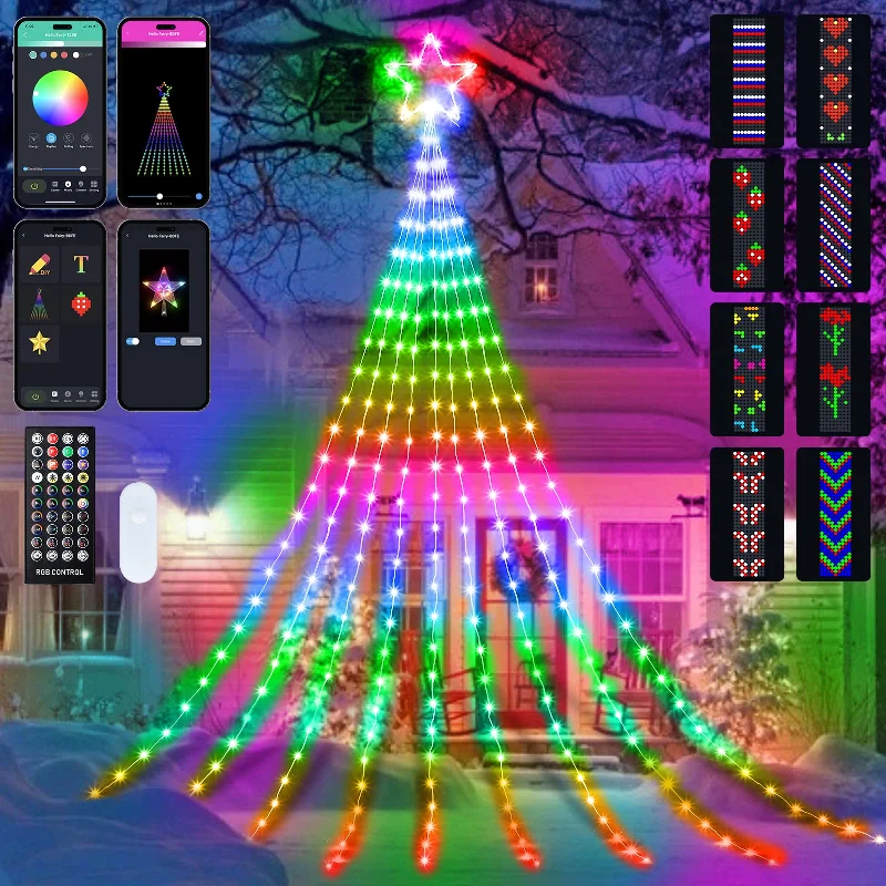 Christmas Handmade Crafts Christmas Smart Tree String Lights with Star Topper, Remote & APP Control Christmas Handmade Crafts Christmas Smart Tree String Lights with Star Topper, Remote & APP Control