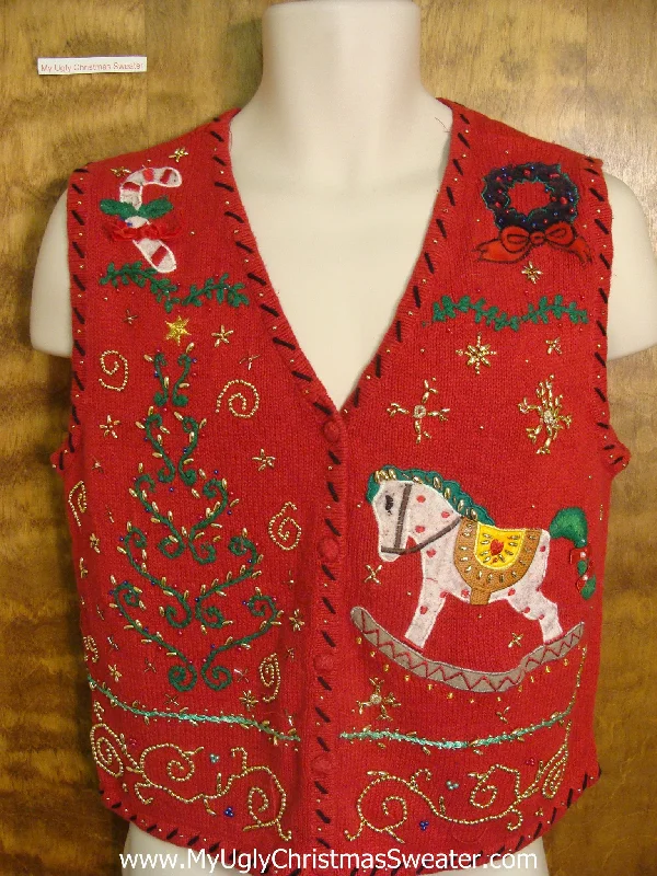 Christmas Chilly Snowfall Christmas Tree Surprise Funny Christmas Sweater Vest