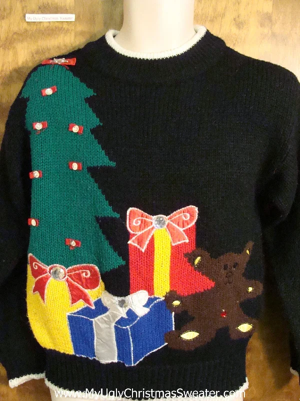 Christmas Candle Warmth Classic Colorful 80s Ugly Christmas Sweater