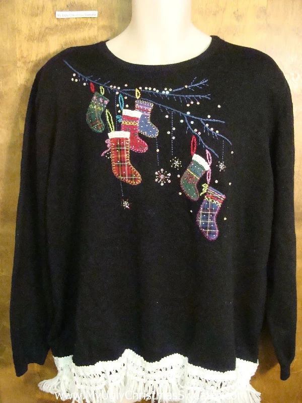 Christmas Holiday Greetings Colorful Xmas Stockings Ugly Christmas Jumper