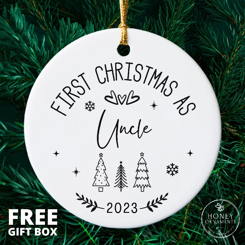 Christmas Glittering Stars Promoted to Auntie & Uncle Ornament, Big Sister, Pregnancy Announcement, Pregnancy Reveal, First Christmas as Big Brother, Grandparents, Mom