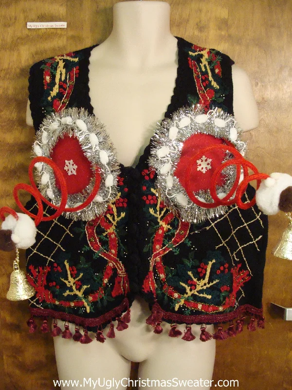 Crazy Fembot Ugly Christmas Jumper Naughty Sweater Vest