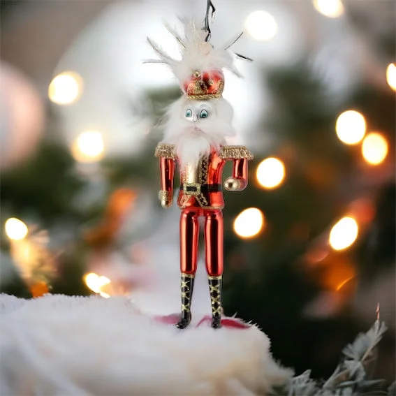 Christmas Cozy Comfort De Carlini Tin Soldier Red Uniform Hand Made in Italy - Christmas Ornament
