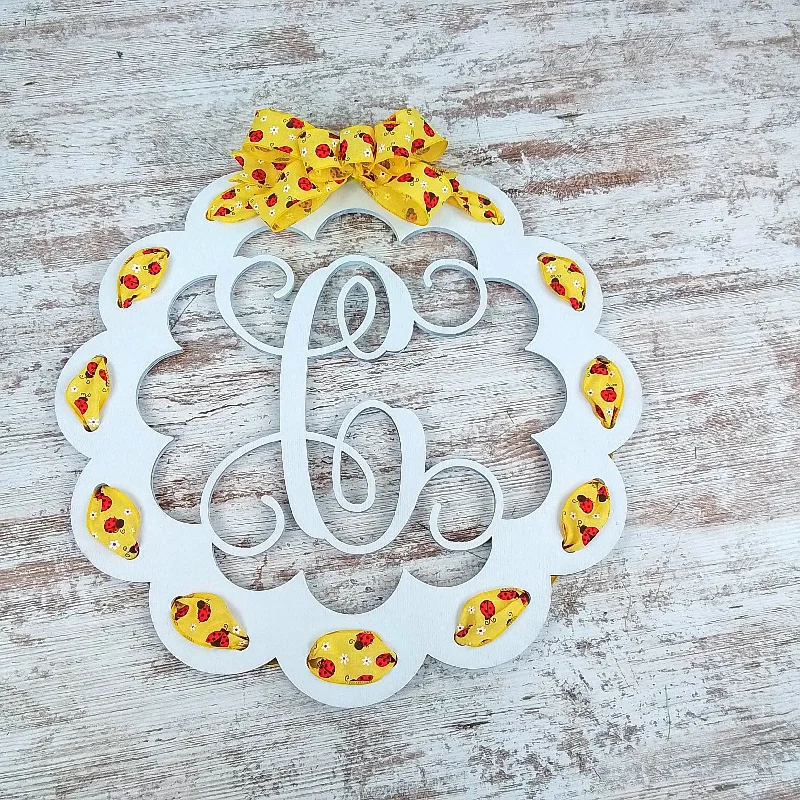 Christmas Glittery Decor Decorative Ladybug Wreath, Personalized Letter Home Decor, Spring and Summer Seasonal Decoration Christmas Glittery Decor Decorative Ladybug Wreath, Personalized Letter Home Decor, Spring and Summer Seasonal Decoration