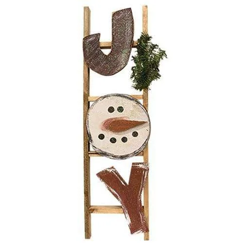 Distressed Snowman Joy Ladder