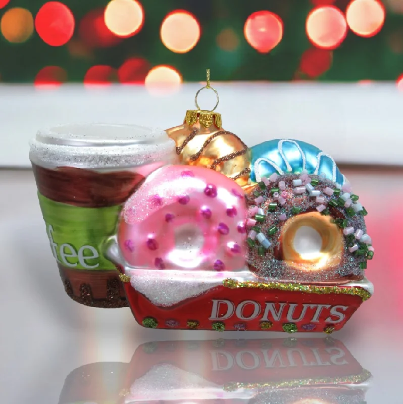 3" Donuts With Coffee Ornament