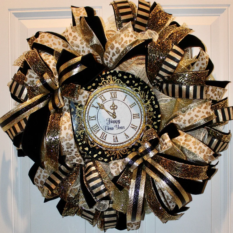 Christmas Green Wreath Elegant New Years Wreath