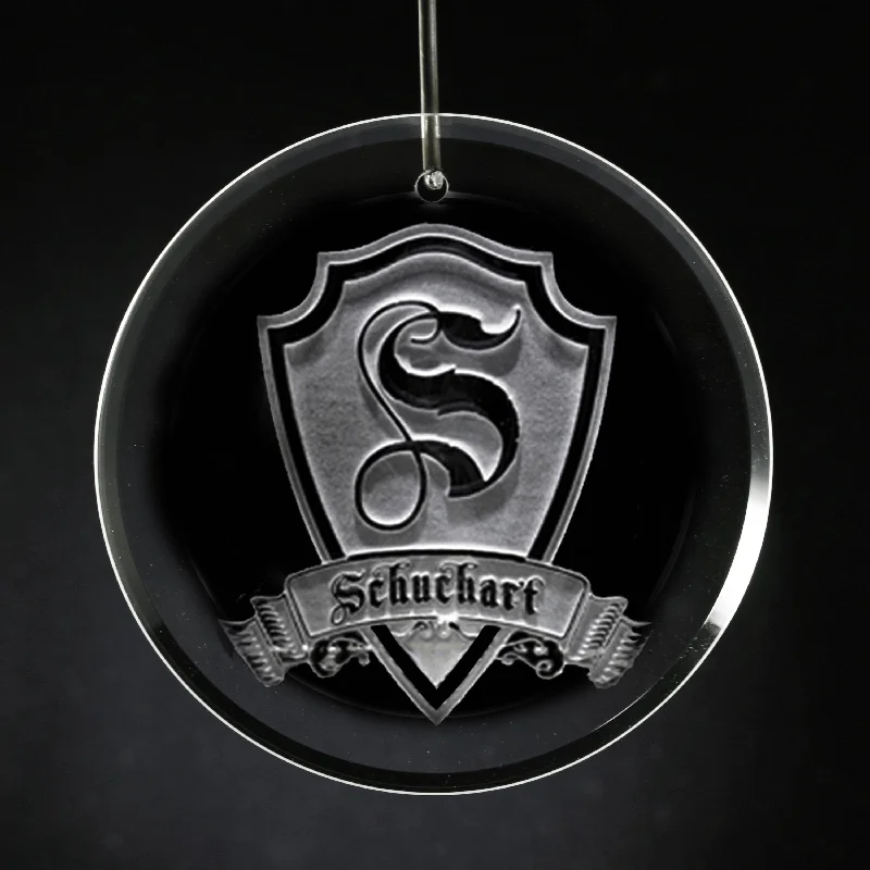 Christmas Magical Scenery Engraved Ornament, Personalized Shield