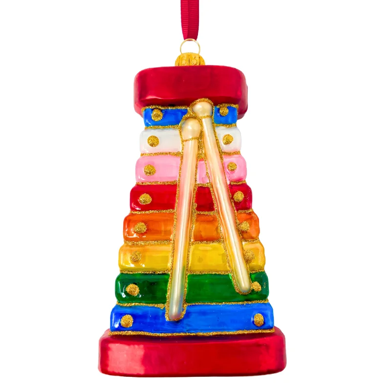 Christmas Winter Nights Magic Erik’s Xylophone Blown Glass Christmas Ornament