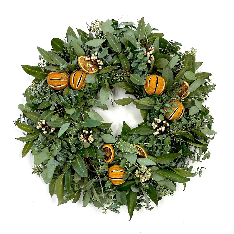 Christmas Glittering Stars Eucalyptus Citrus Wreath