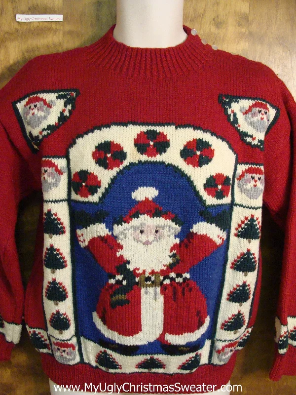 Christmas Pine Tree Farm Festive Santa Ugly Christmas Sweater