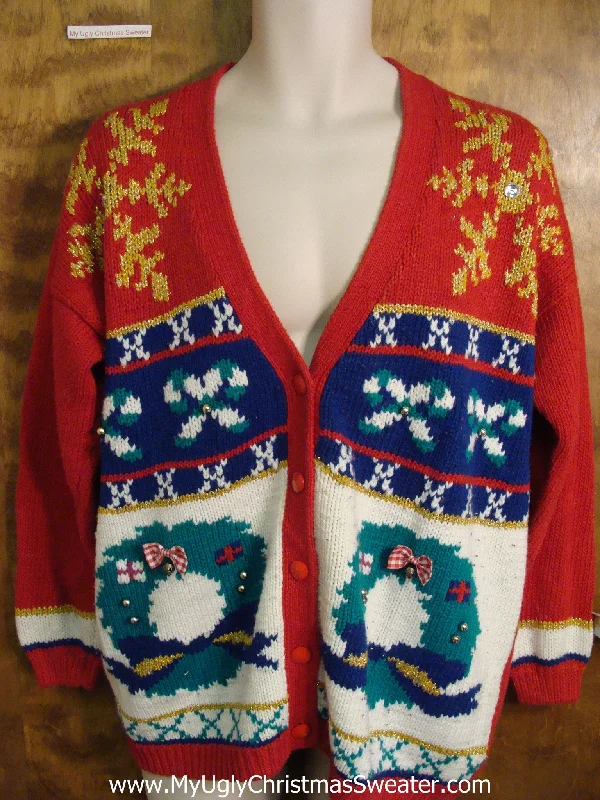 Christmas Holiday Candlelight Fun 80s Festive Ugly Christmas Sweater