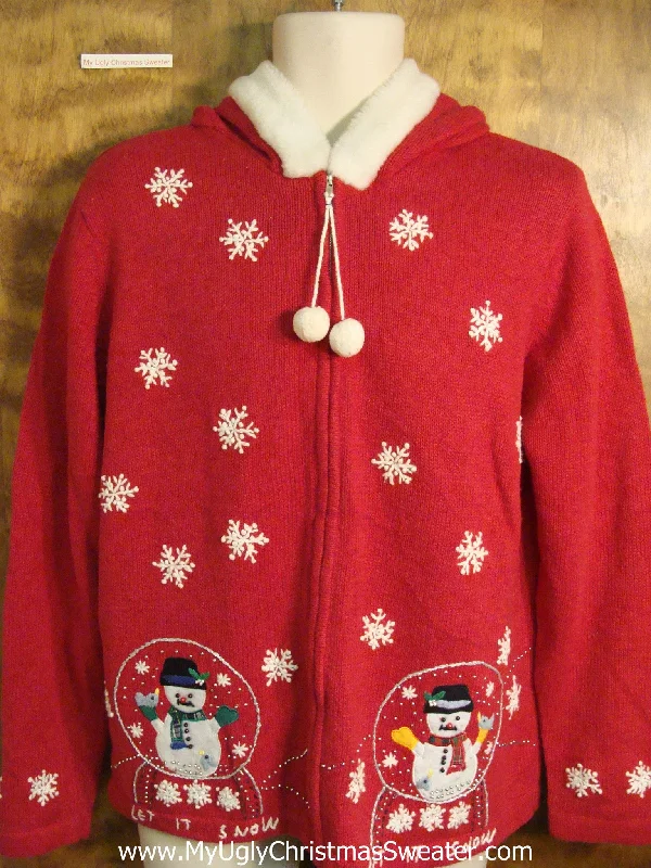 Christmas Gift Exchange Ideas Fun Hoodie Snowglobe Themed Ugly Christmas Sweater