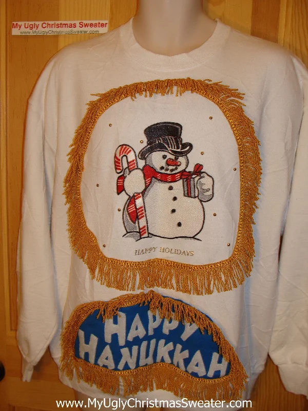 Christmas Jolly Surprises Funny Hanukkah Sweatshirt for Holiday Party