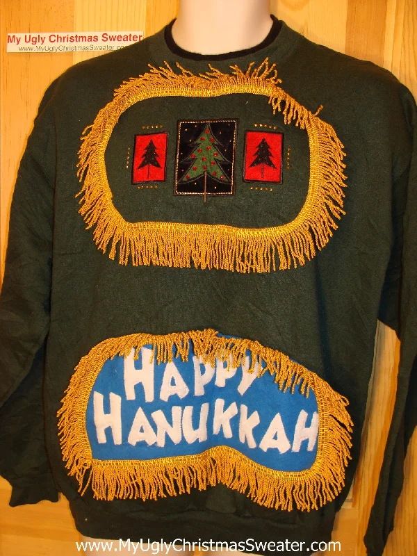 Christmas Jolly Decorations Funny Hanukkah Sweatshirt for Holiday Party