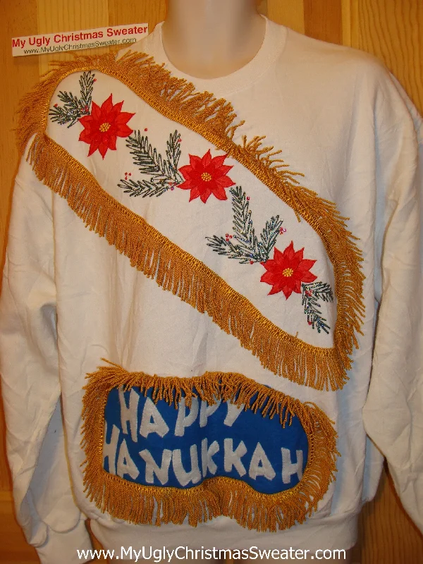 Christmas Festive Atmosphere Funny Hanukkah Sweatshirt for Holiday Party